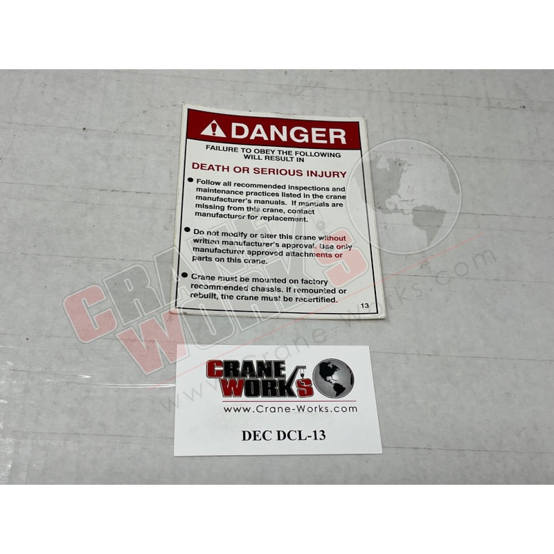DCL-13 | NEW DANGER, FAILURE TO OBEY