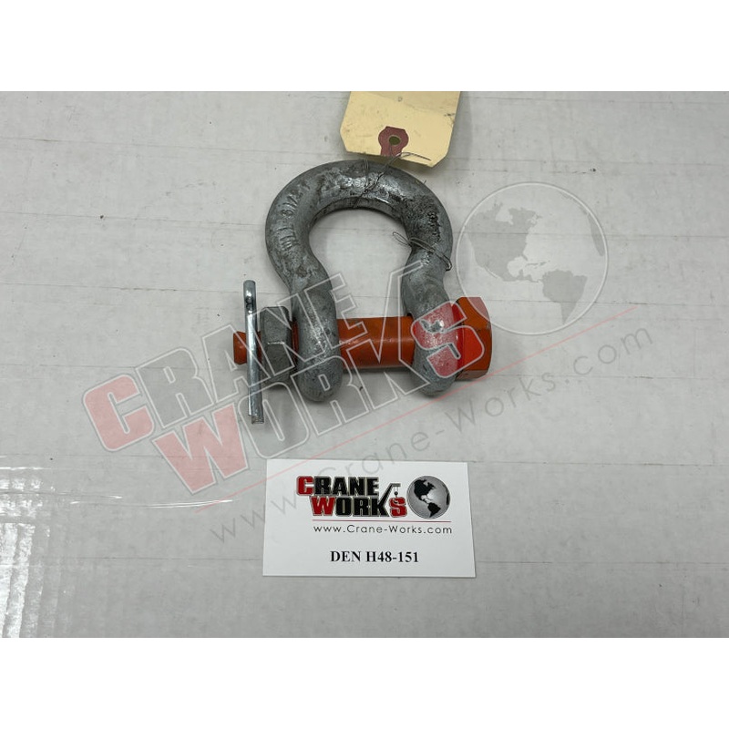 H48-151 | NEW SHACKLE, BOLT  3/4 / 6.5 TON