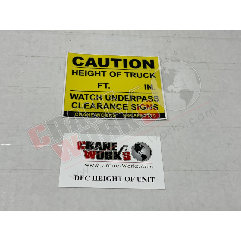 HEIGHT OF UNIT | NEW DECAL HEIGHT