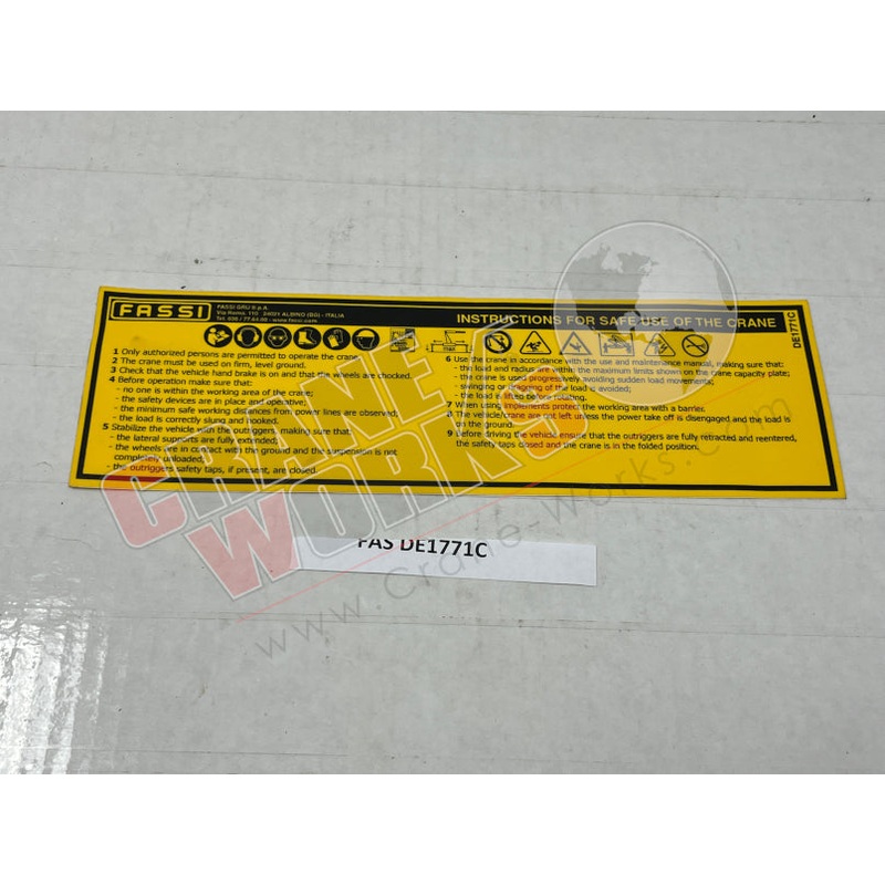 DE1771C | NEW LABEL|10″ x 3″ x 0.1″