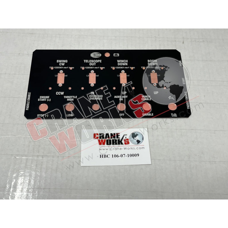 106-07-10009 | NEW RADIO REMOTE FACE PLATE