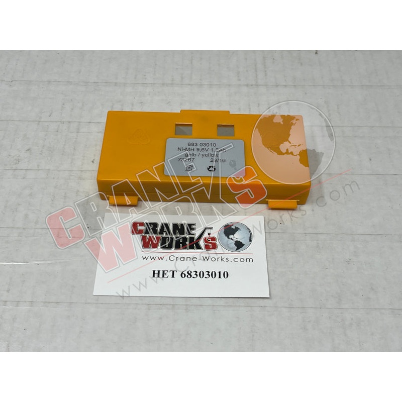 68303010 | NEW BATTERY, 9.6V, 1,2AH YELLOW