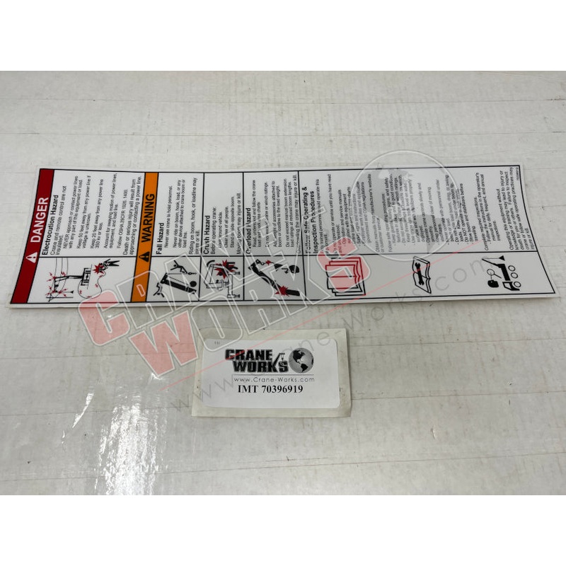 70396919 | NEW DECAL – DANGER ARTICULATING SM