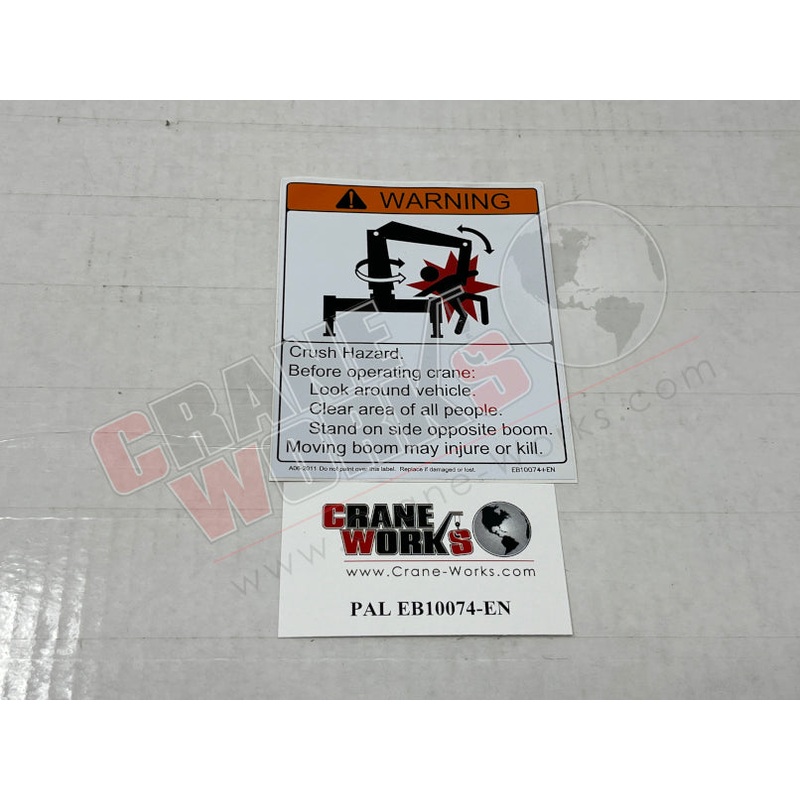 EB10074-EN | NEW WARNING DECAL