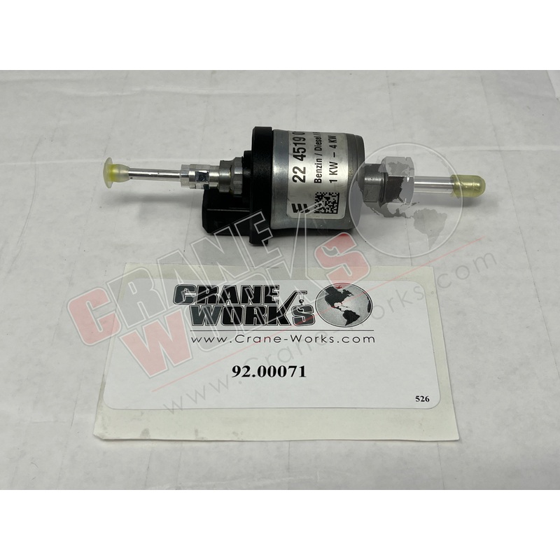 92.00071 | NEW PUMP, FUEL – HEATER *NOTE*