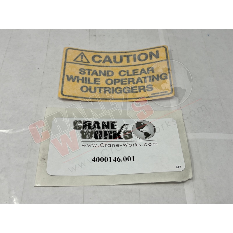 4000146.001 | NEW STAND CLEAR DECAL