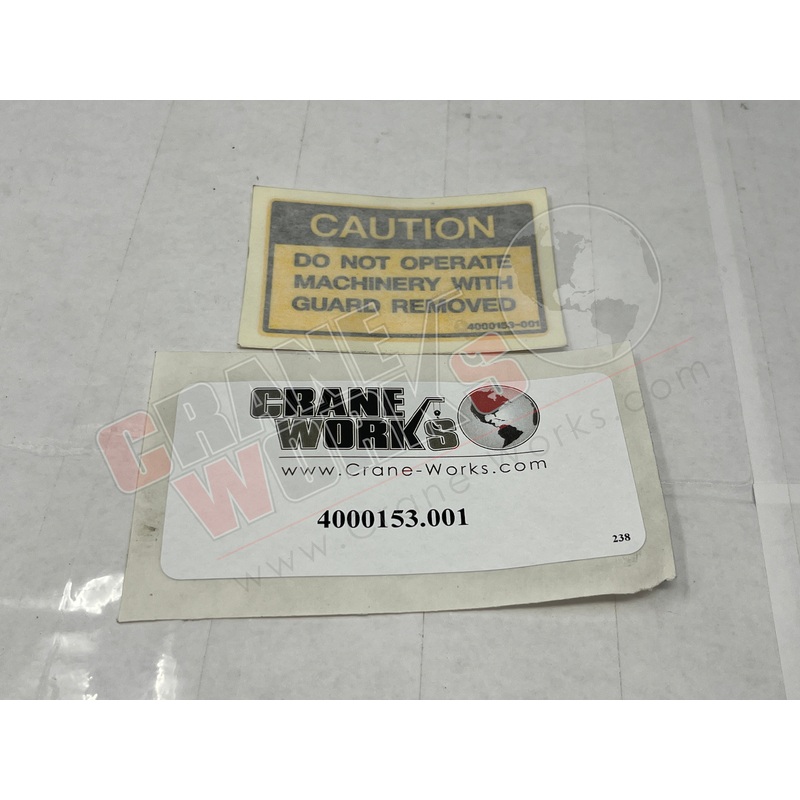 4000153.001 | NEW DECAL; CAUTION UNTRAINED OPER