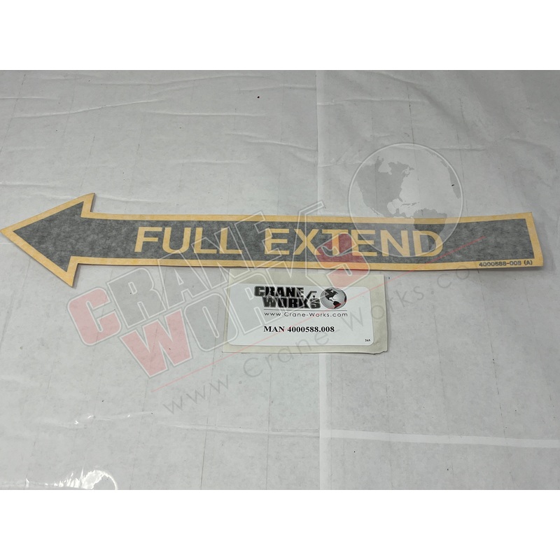 4000588.008 | NEW DECAL; FULL EXTEND LEFT