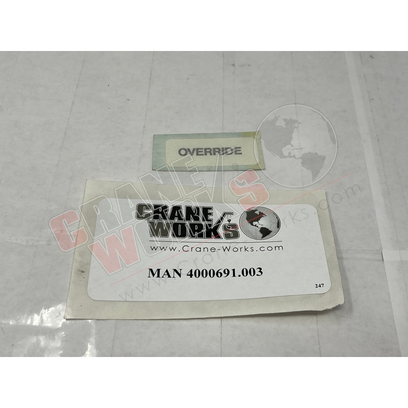 4000691.003 | NEW DECAL, OVERRIDE