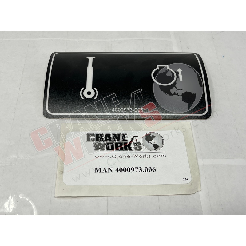 4000973.006 | NEW NAMEPLATE, BRAKE/THROTTLE