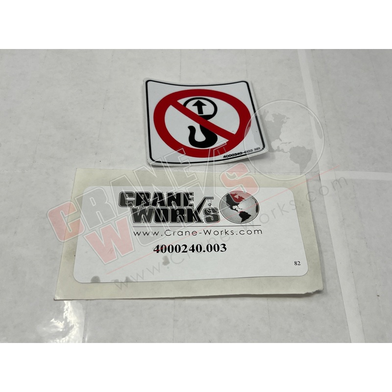 4000240.003 | NEW DECAL NOT FOR LIFTING