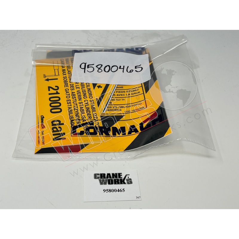 95800465 | NEW STICKERS FOR ADDITIONAL OUTRIGGER