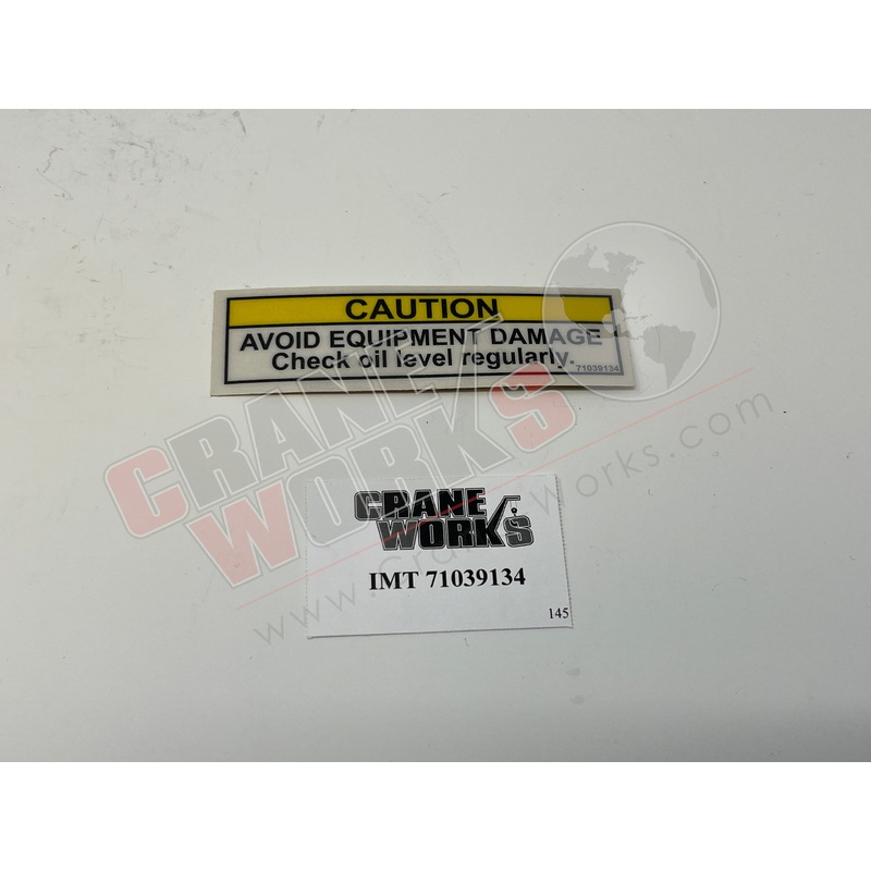 71039134 | NEW DECAL, OIL LEVEL