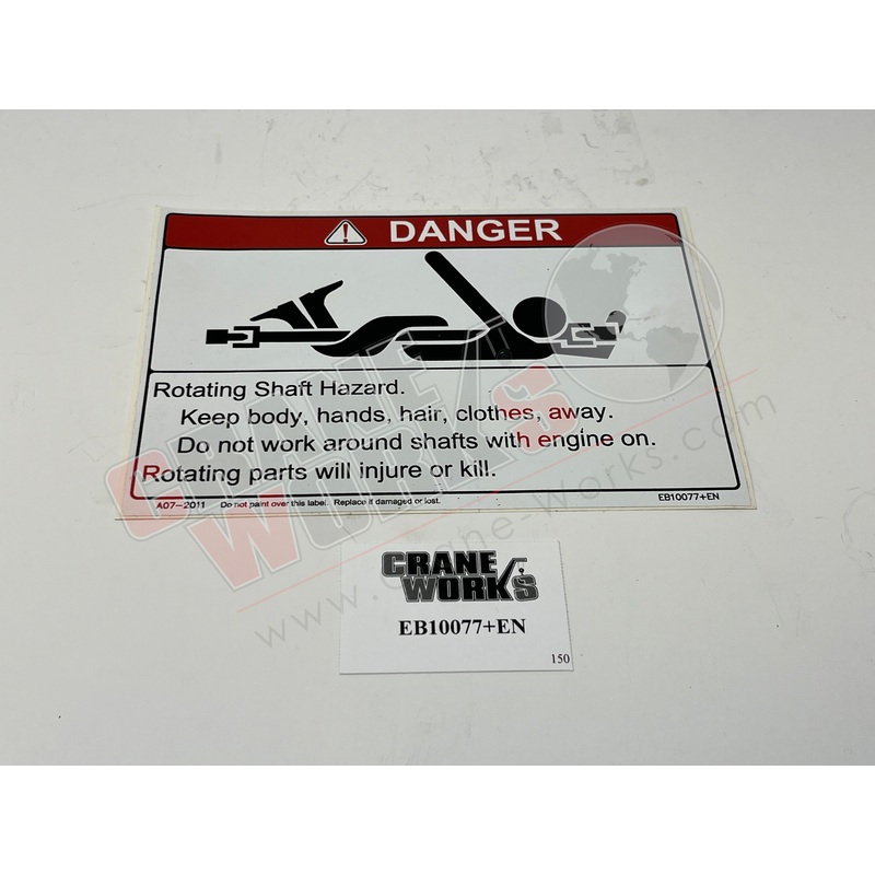 EB10077+EN | NEW PTO WARNING DECAL