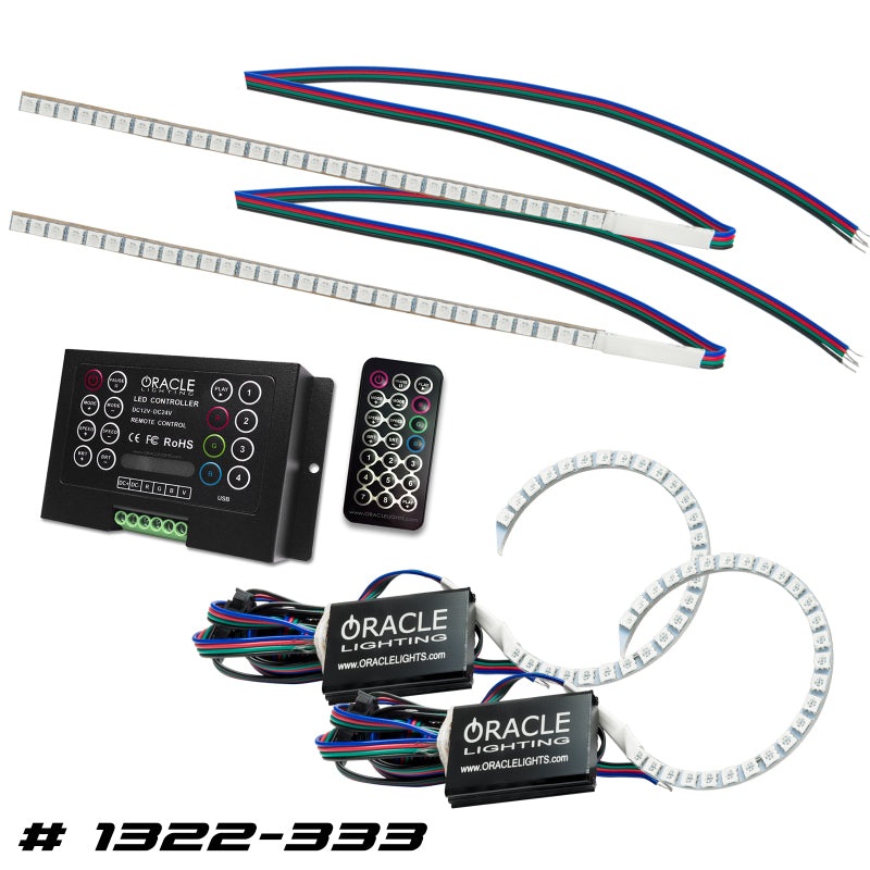 Oracle 15-17 Ford Focus RS/ST DRL Upgrade w/ Halo Kit – ColorSHIFT w/ 2.0 Controller