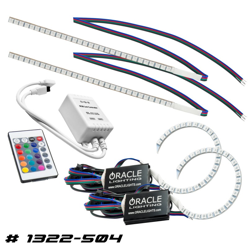 Oracle 15-17 Ford Focus RS/ST DRL Upgrade w/ Halo Kit – ColorSHIFT w/ Simple Controller