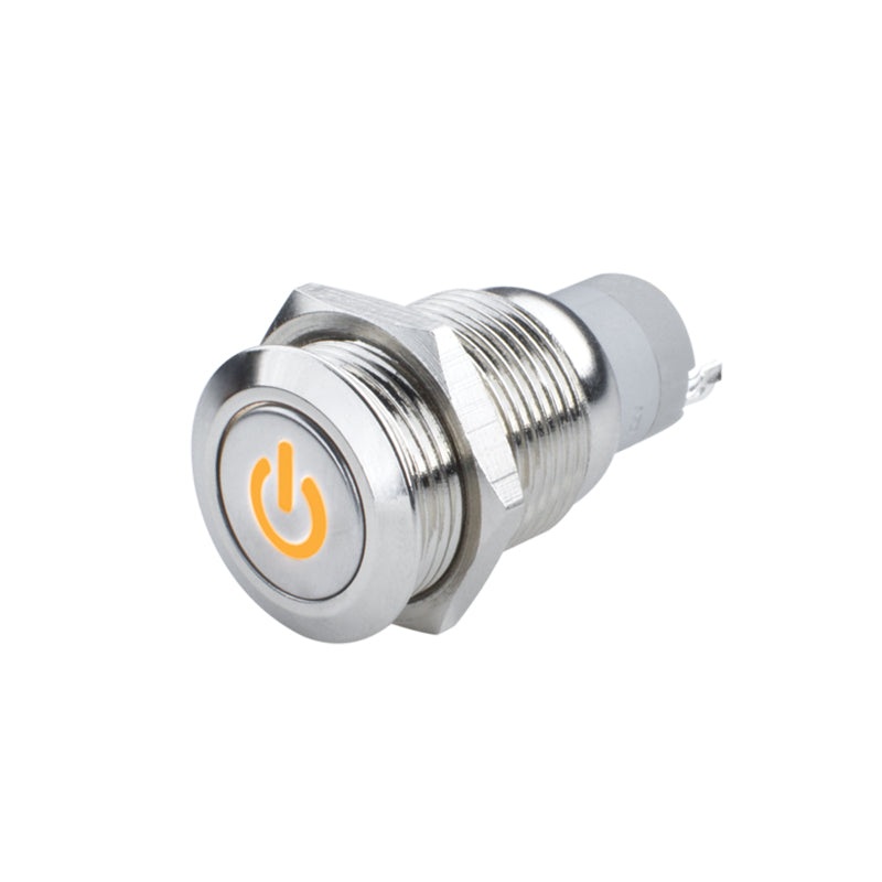 Oracle Pre-Wired Power Symbol On/Off Flush Mount LED Switch – Amber