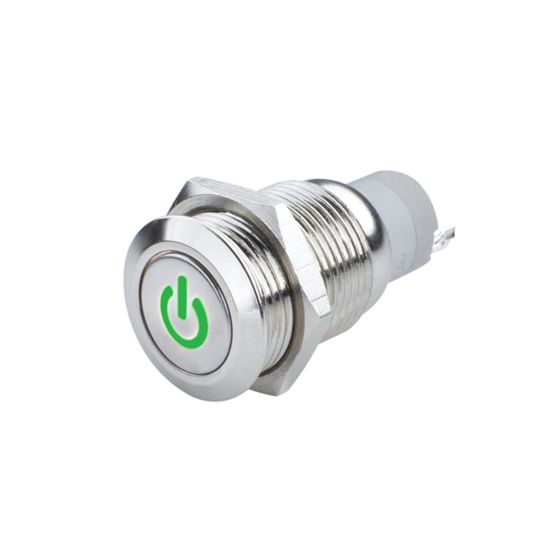Oracle Pre-Wired Power Symbol On/Off Flush Mount LED Switch – Green