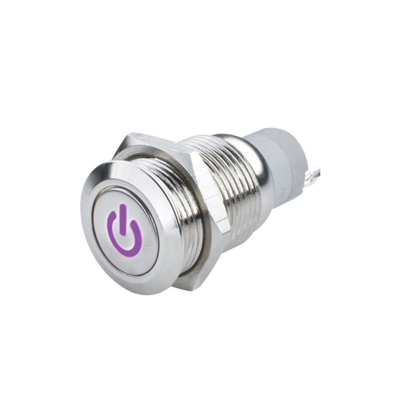 Oracle Pre-Wired Power Symbol On/Off Flush Mount LED Switch – UV/Purple