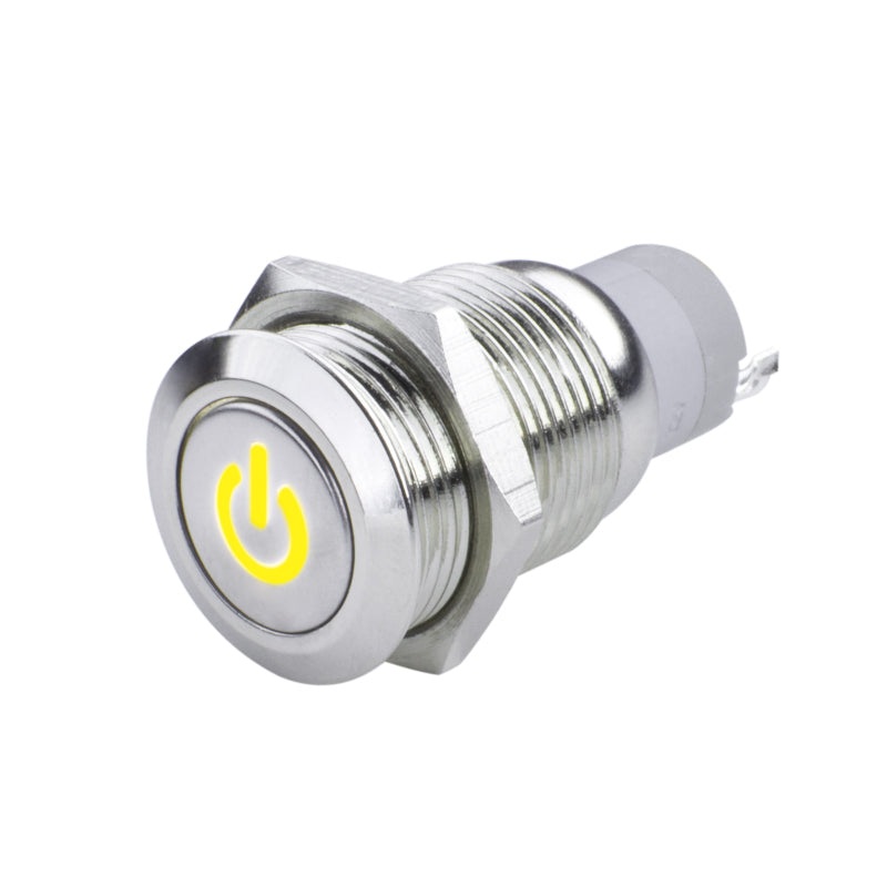 Oracle Pre-Wired Power Symbol On/Off Flush Mount LED Switch – Yellow