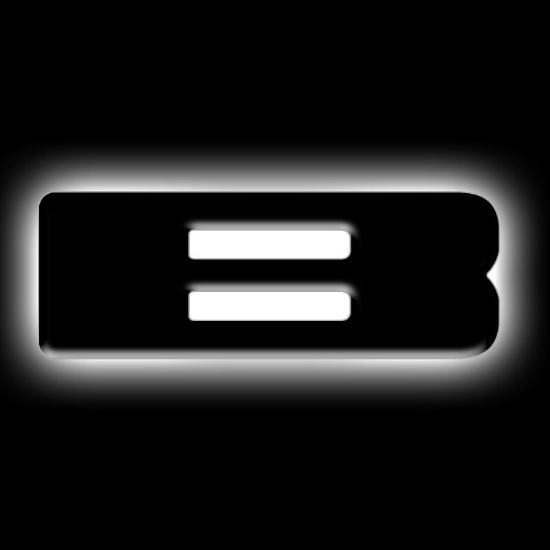 ORACLE Lighting Universal Illuminated LED Letter Badges – Matte Blk Surface Finish – B