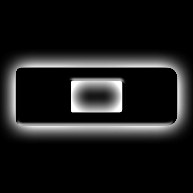 ORACLE Lighting Universal Illuminated LED Letter Badges – Matte Blk Surface Finish – D
