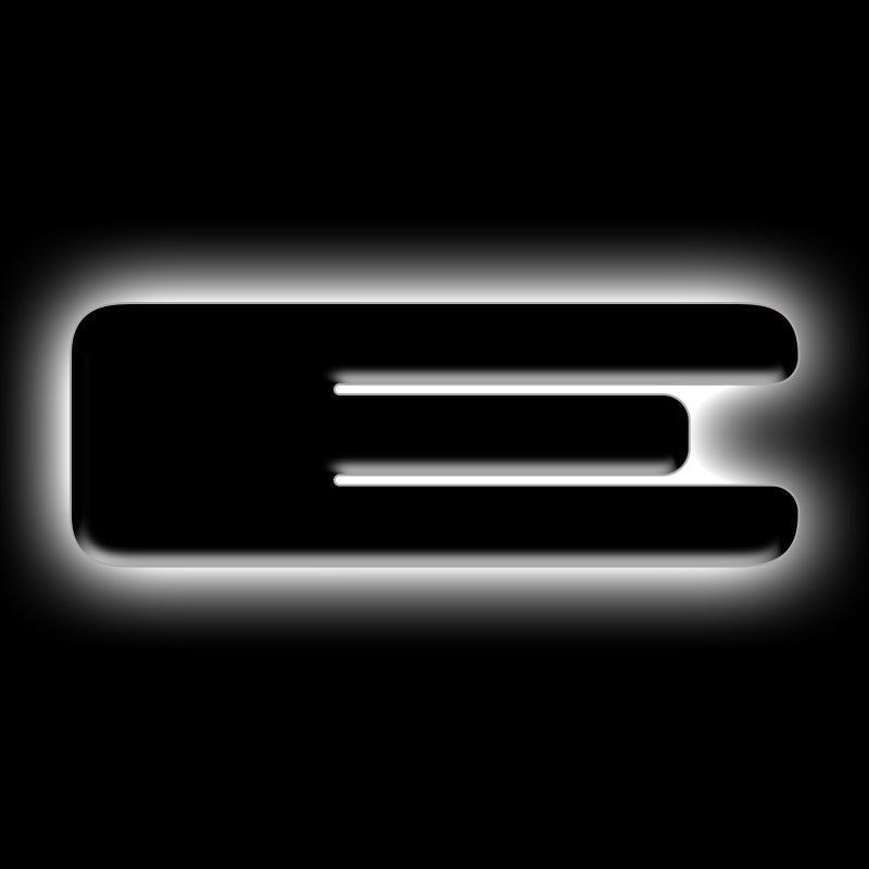 ORACLE Lighting Universal Illuminated LED Letter Badges – Matte Blk Surface Finish – E