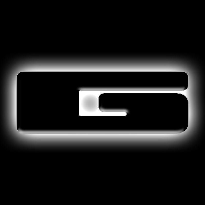 ORACLE Lighting Universal Illuminated LED Letter Badges – Matte Blk Surface Finish – G