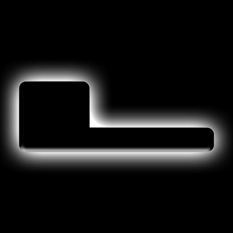 ORACLE Lighting Universal Illuminated LED Letter Badges – Matte Blk Surface Finish – L