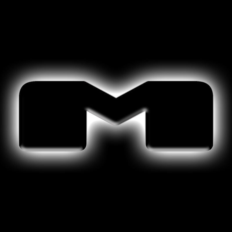 ORACLE Lighting Universal Illuminated LED Letter Badges – Matte Blk Surface Finish – M
