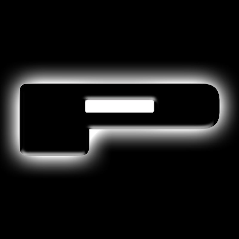 ORACLE Lighting Universal Illuminated LED Letter Badges – Matte Blk Surface Finish – P