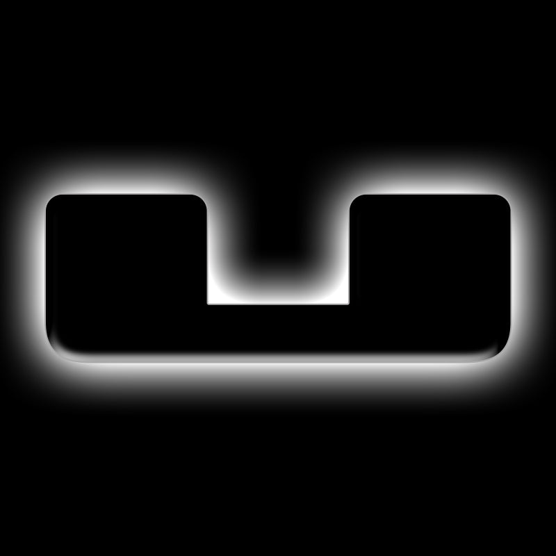 ORACLE Lighting Universal Illuminated LED Letter Badges – Matte Blk Surface Finish – U