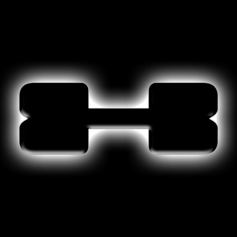 ORACLE Lighting Universal Illuminated LED Letter Badges – Matte Blk Surface Finish – X