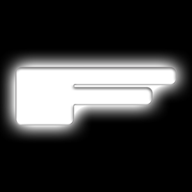 ORACLE Lighting Universal Illuminated LED Letter Badges – Matte Wht Surface Finish – F