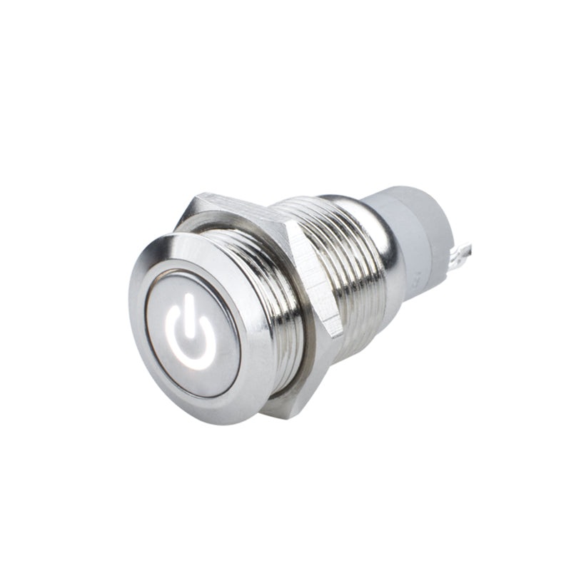 Oracle Power Symbol On/Off Flush Mount LED Switch – White