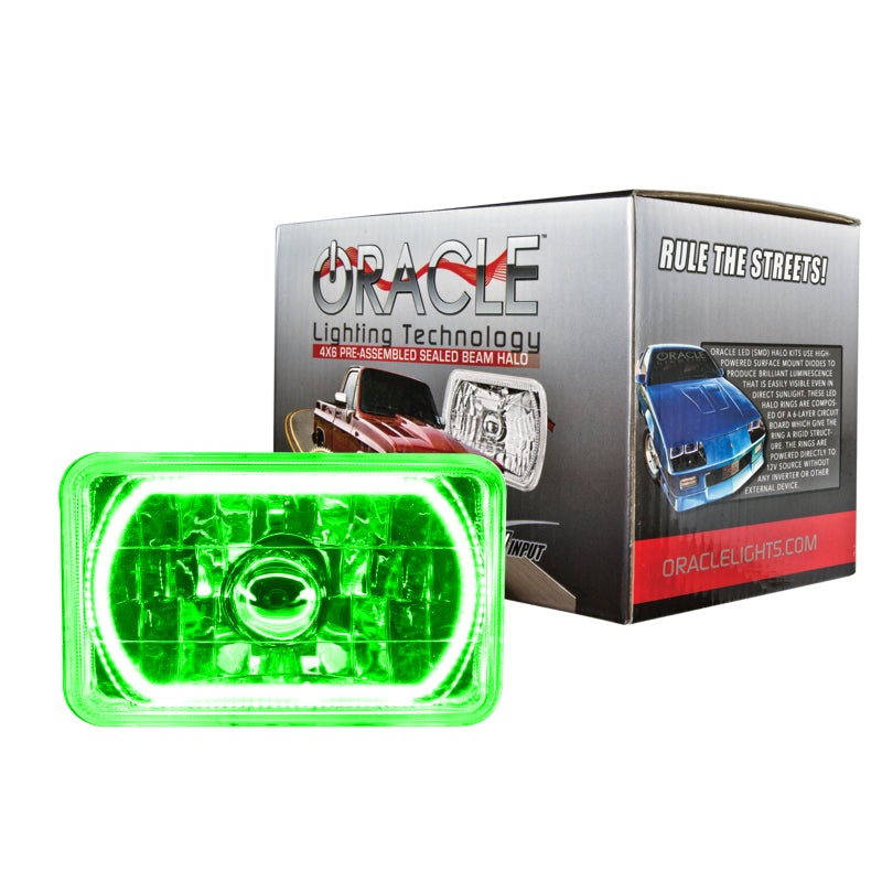 Oracle Pre-Installed Lights 4×6 IN. Sealed Beam – Green Halo