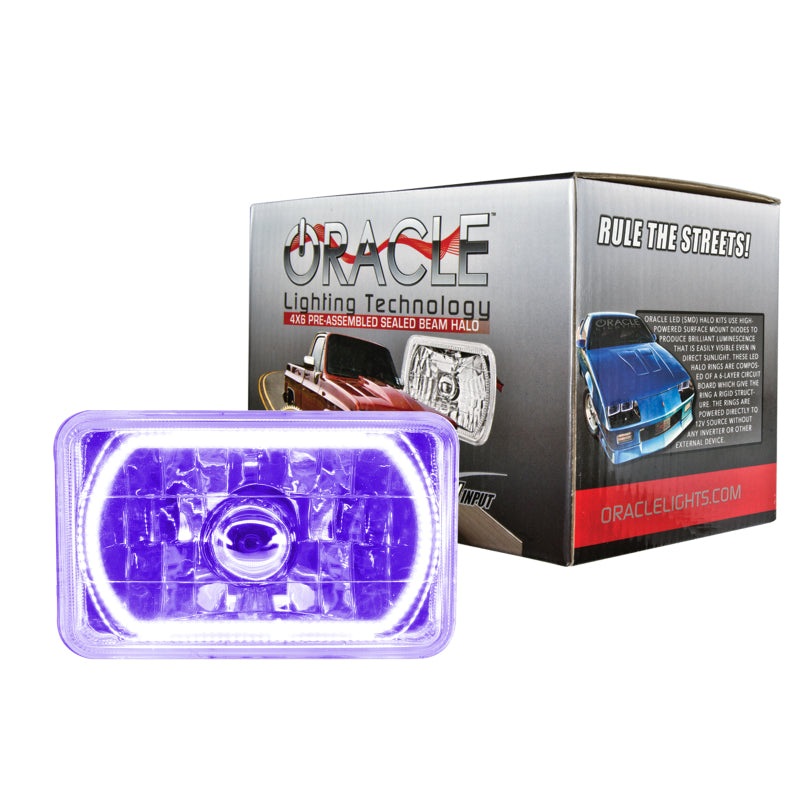 Oracle Pre-Installed Lights 4×6 IN. Sealed Beam – UV/Purple Halo
