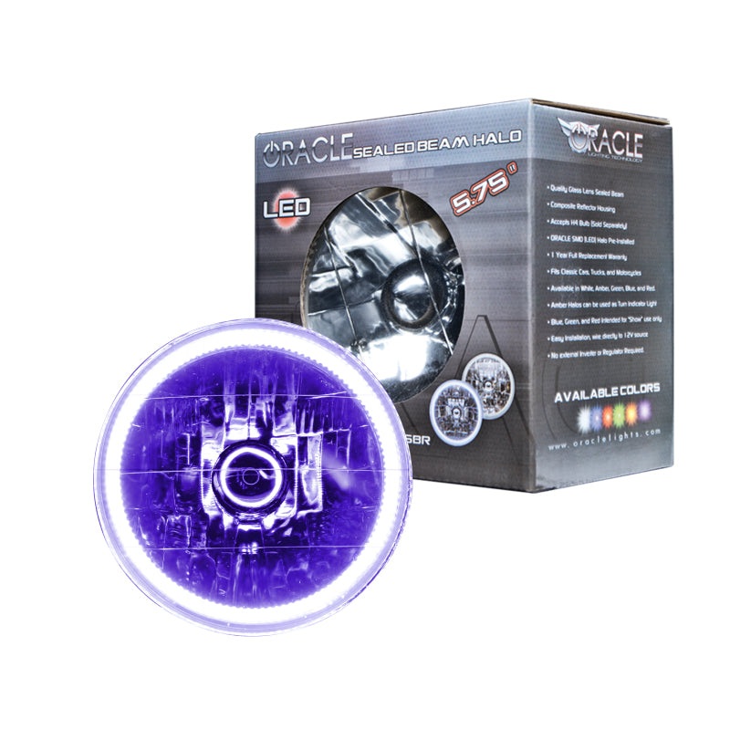 Oracle Pre-Installed Lights 5.75 IN. Sealed Beam – UV/Purple Halo