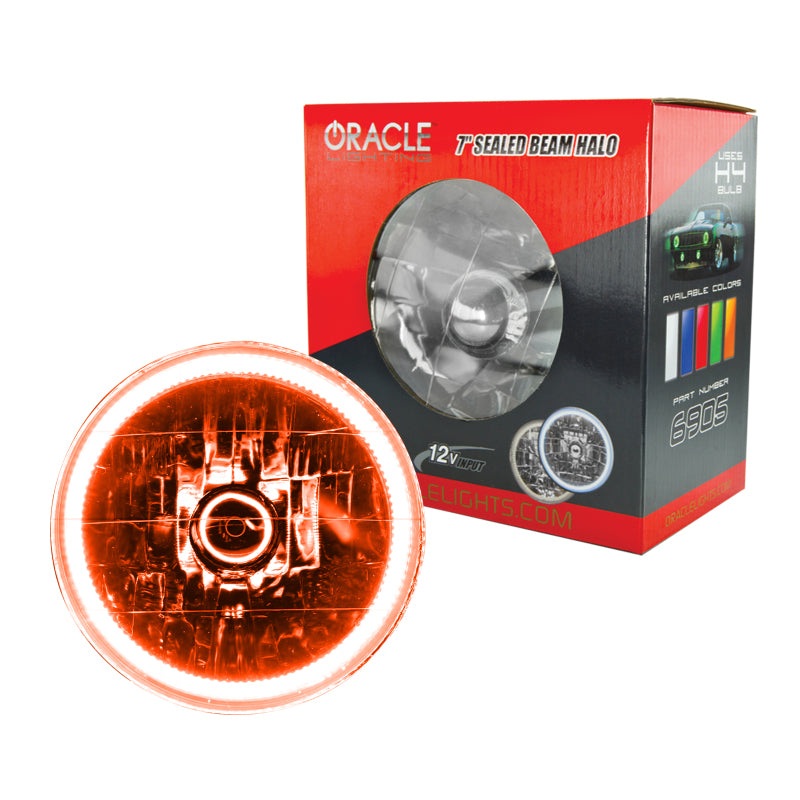 Oracle Pre-Installed Lights 7 IN. Sealed Beam – Amber Halo