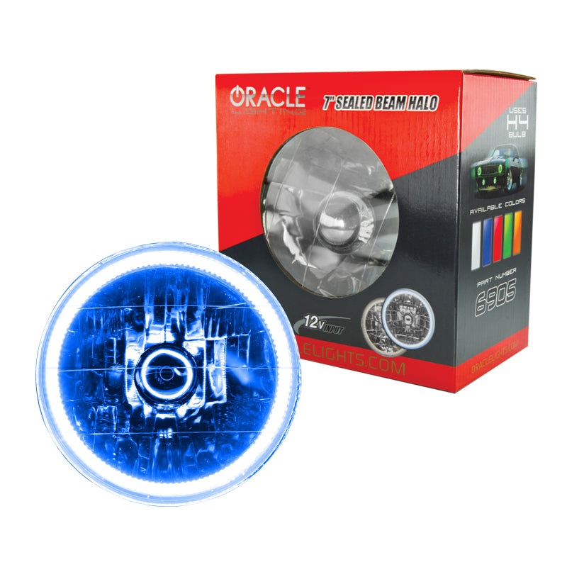 Oracle Pre-Installed Lights 7 IN. Sealed Beam – Blue Halo