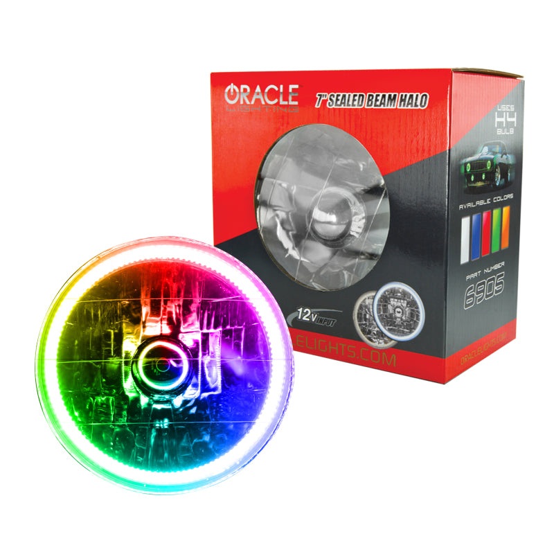 Oracle Pre-Installed Lights 7 IN. Sealed Beam – ColorSHIFT Halo