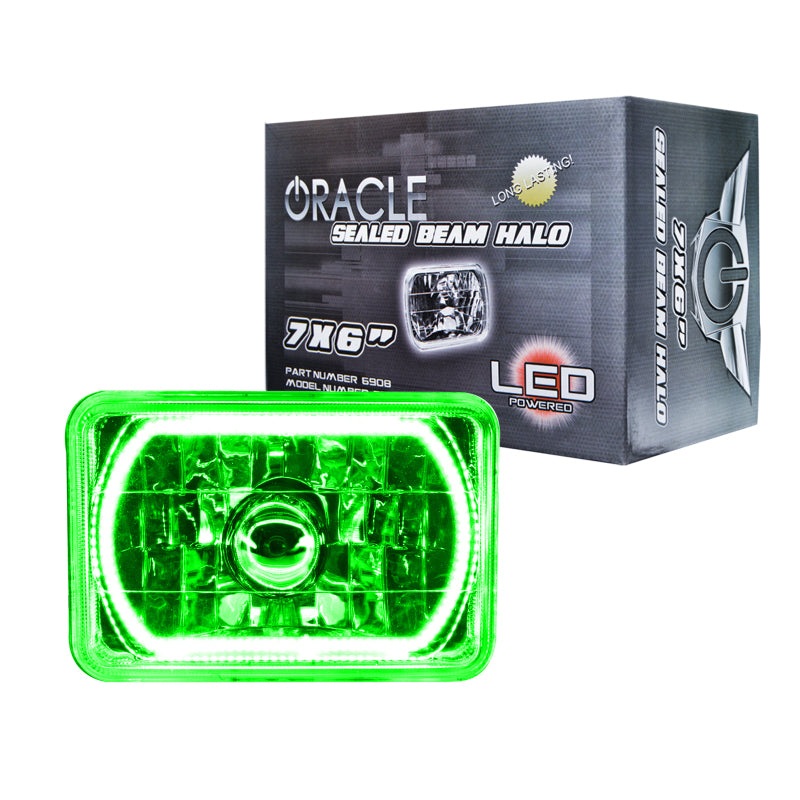 Oracle Pre-Installed Lights 7×6 IN. Sealed Beam – Green Halo