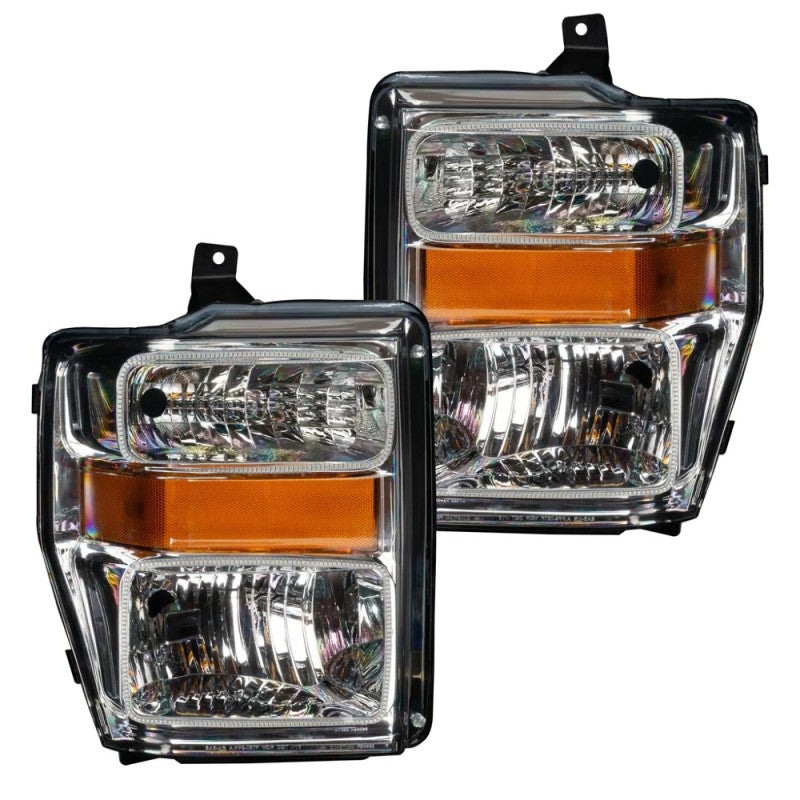 Oracle 08-10 Ford F250 Pre-Assembled Halo Headlights – Chrome Housing – w/ BC1 Cntrl