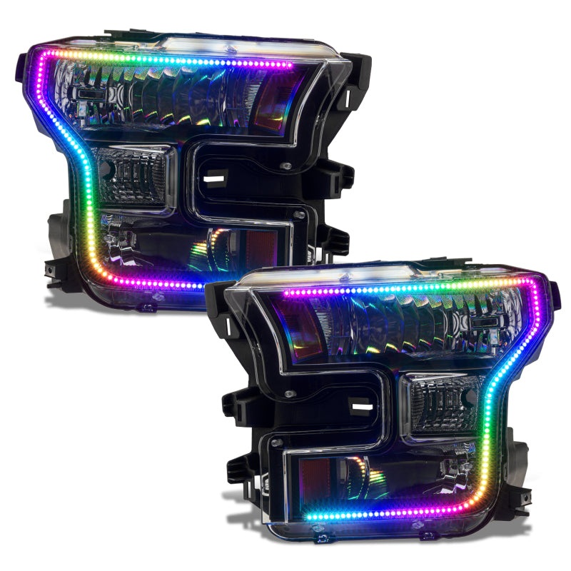 Oracle 15-17 Ford F-150 Dynamic RGB+A Pre-Assembled Headlights Halogen – Blk Edition –