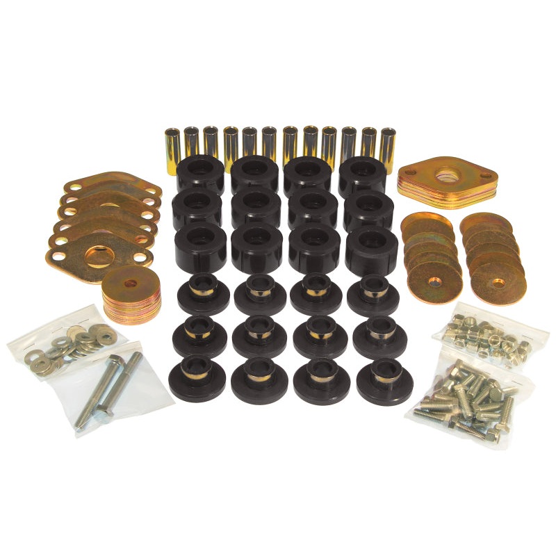 Prothane 07-11 Jeep Wrangler JK 4DR Body Mount Kit – Black
