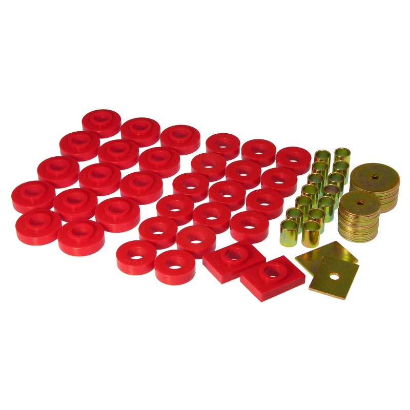 Prothane 55-57 Chevy Full 2dr Hardtop Body Mount – Red