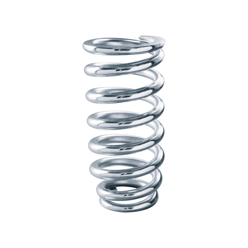QA1 3-1/2in ID Tapered Spring – 8in Length x 375lbs/in – Chrome Plated