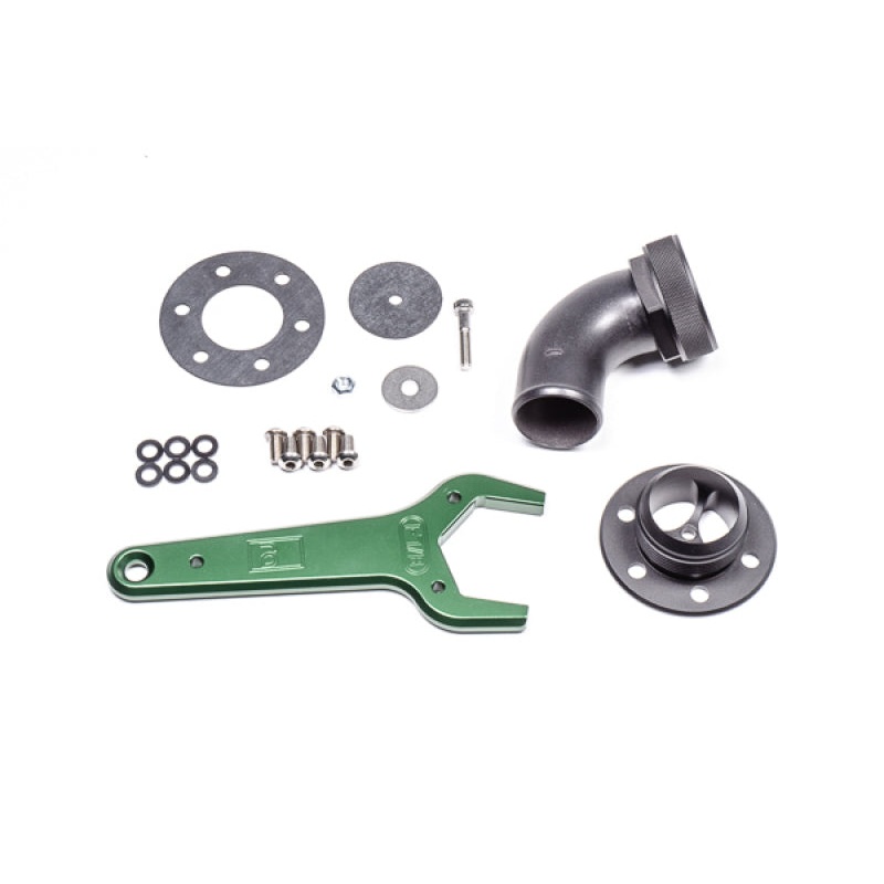 Radium Remote Mount Fill Neck – 24AN Elbow – 1.5in Barb