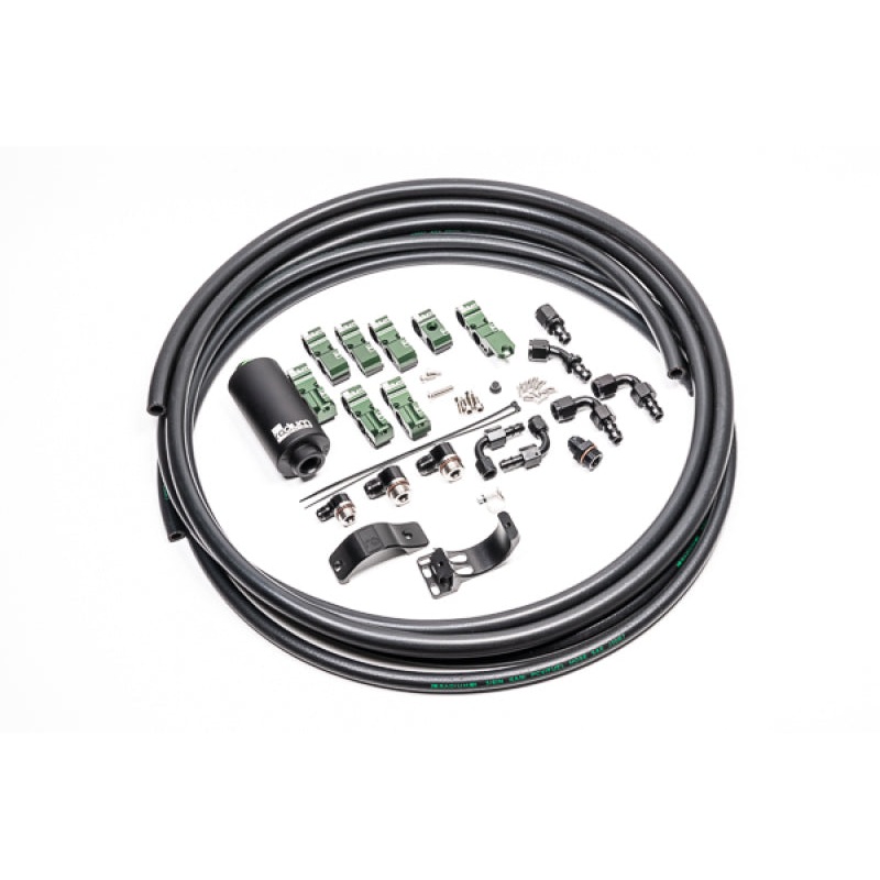 Radium Engineering Late Nissan Fuel Hanger Plumbing Kit Stainless Filter
