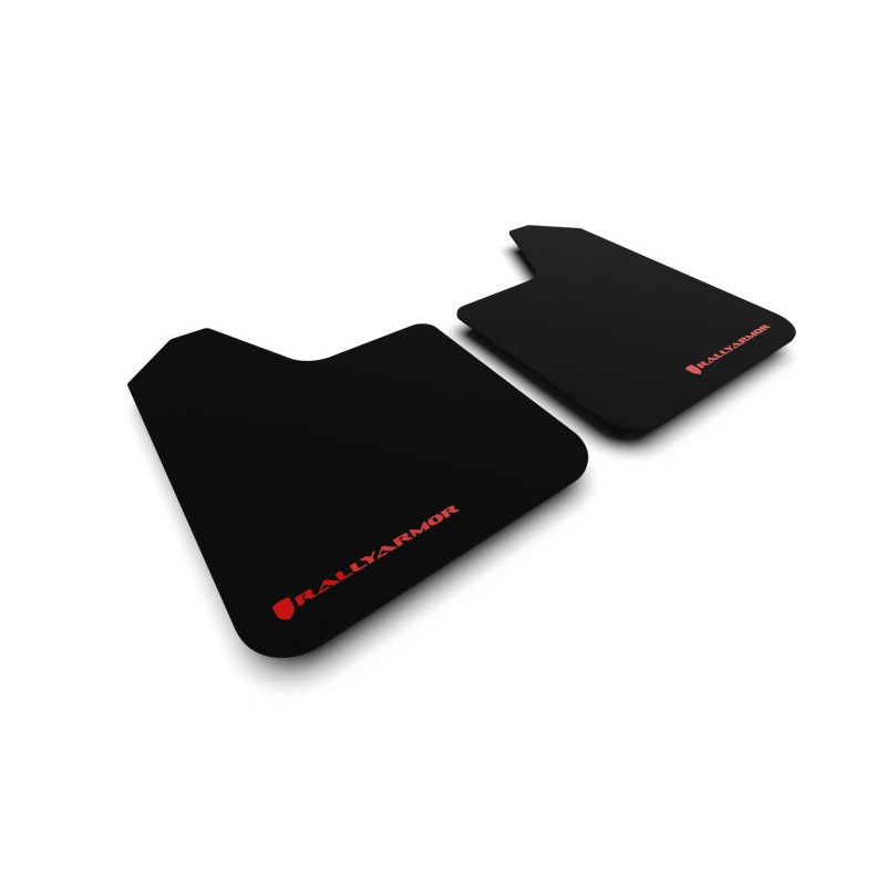 Rally Armor Universal Basic Mud Flap w/ Red Logo – Pair